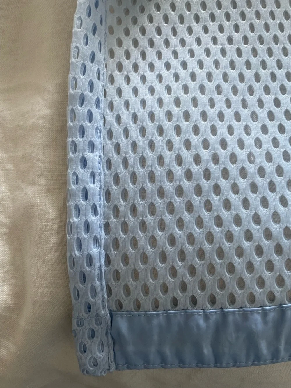 Nike Light Blue and Navy Mesh Tank Top